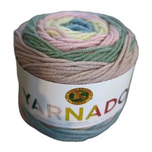 Lion Brand Yarns Yarnado Blizzard Yarn Cake 3.5 oz 187 yds Self Striping Acrylic